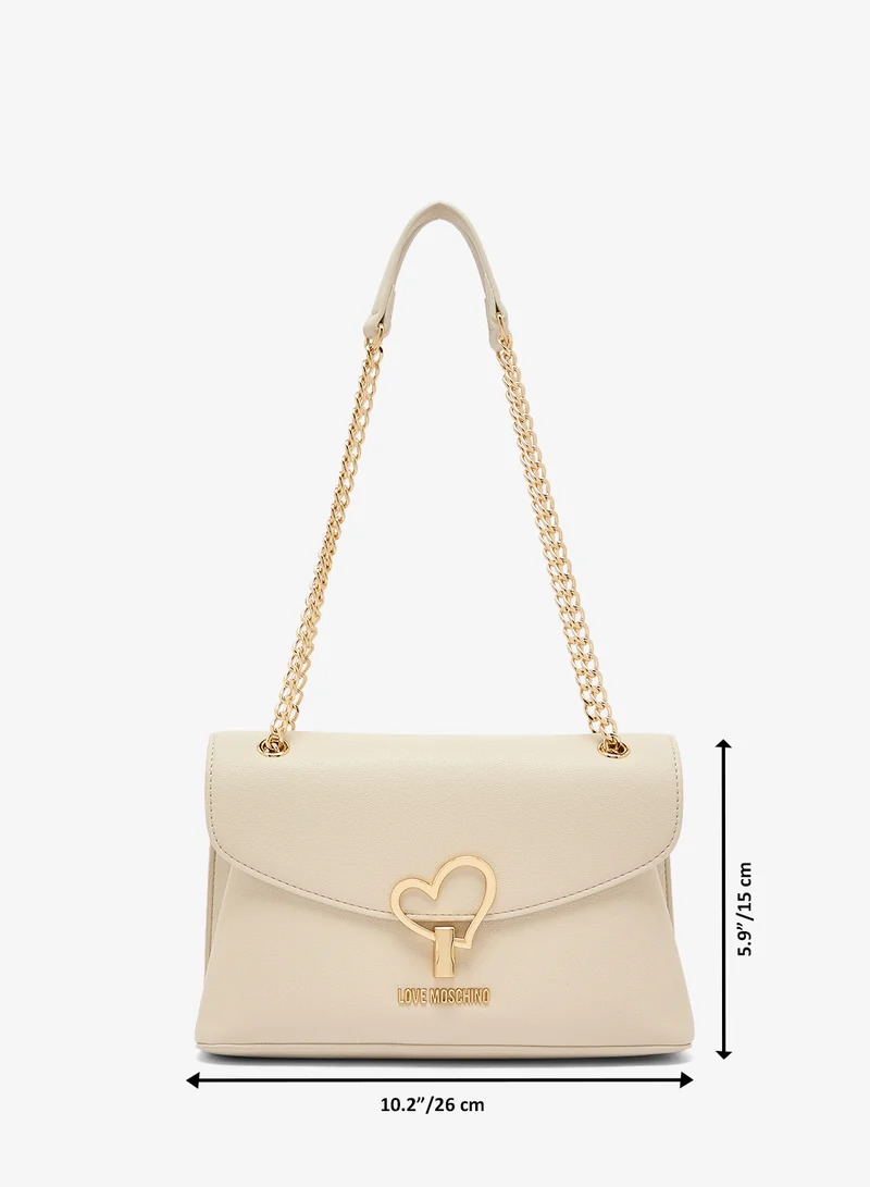 Love Moschino  Heart Turnlock PU Crossbody Bag for Women | Best Price UAE